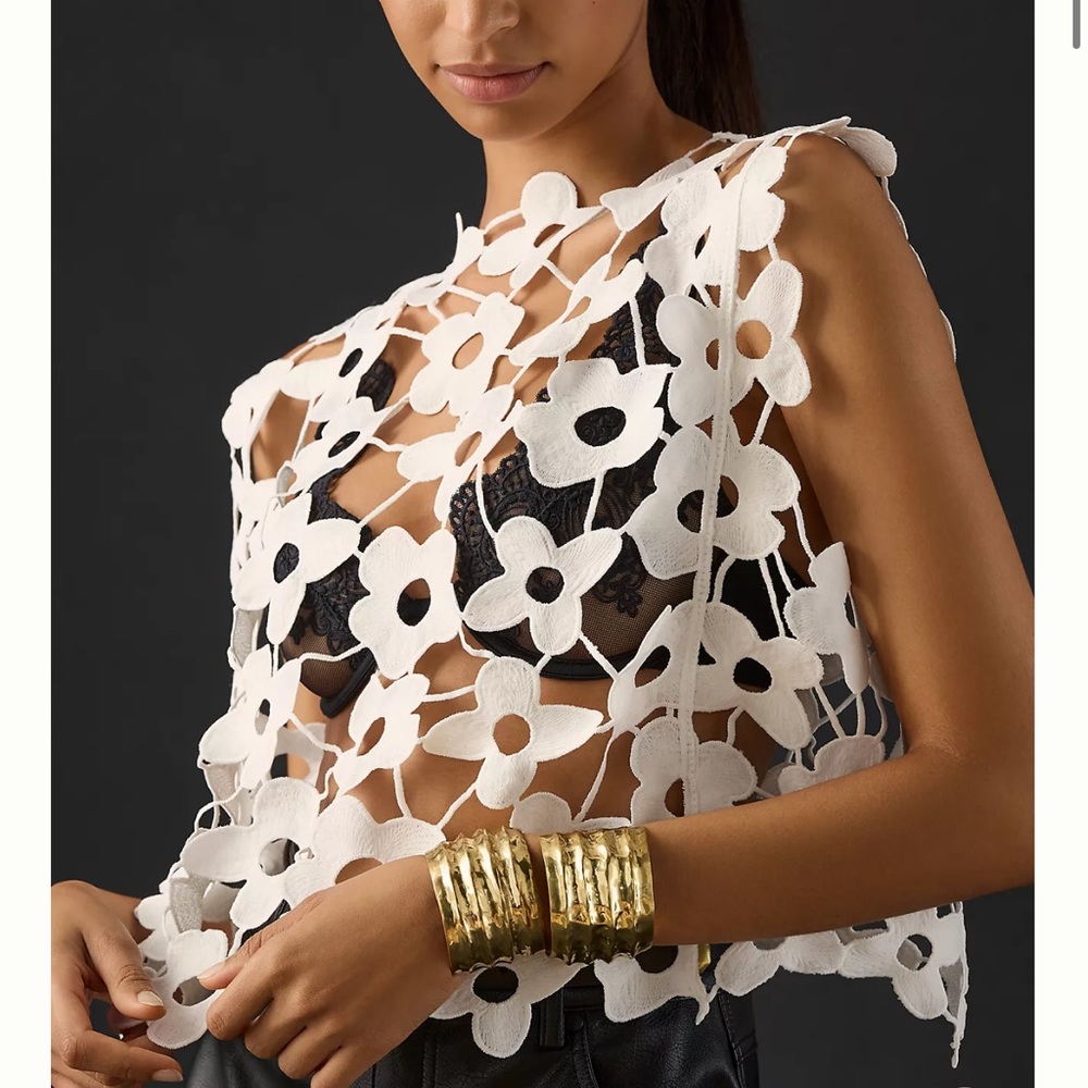 Maeve Floral Lace Vest